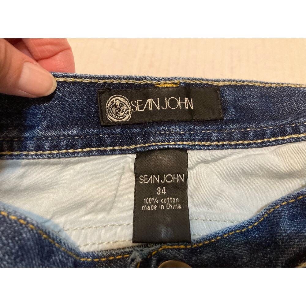 Sean John‎ Mens Jean Shorts Blue Size 34 - Picture 9 of 9